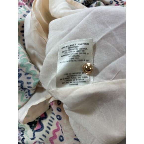 Maeve by Anthropologie Multicolor Siya Kimono Dress Pink Rose Abstract Floral 2 - Picture 7 of 11